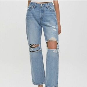 Levi's 501 Jeans 90's Distressed Denim 25 X 32